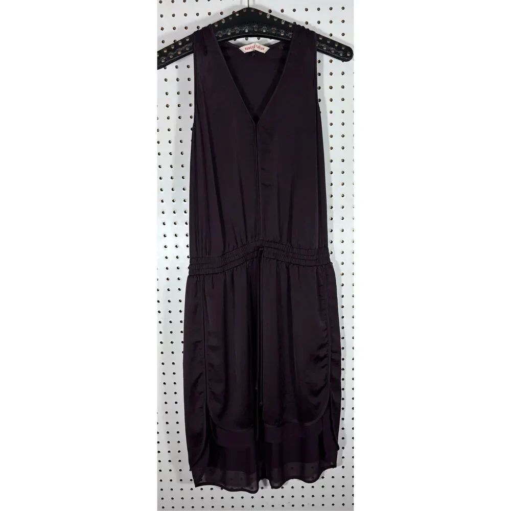 Rebecca Taylor sleeveless drawstring waist dress size S